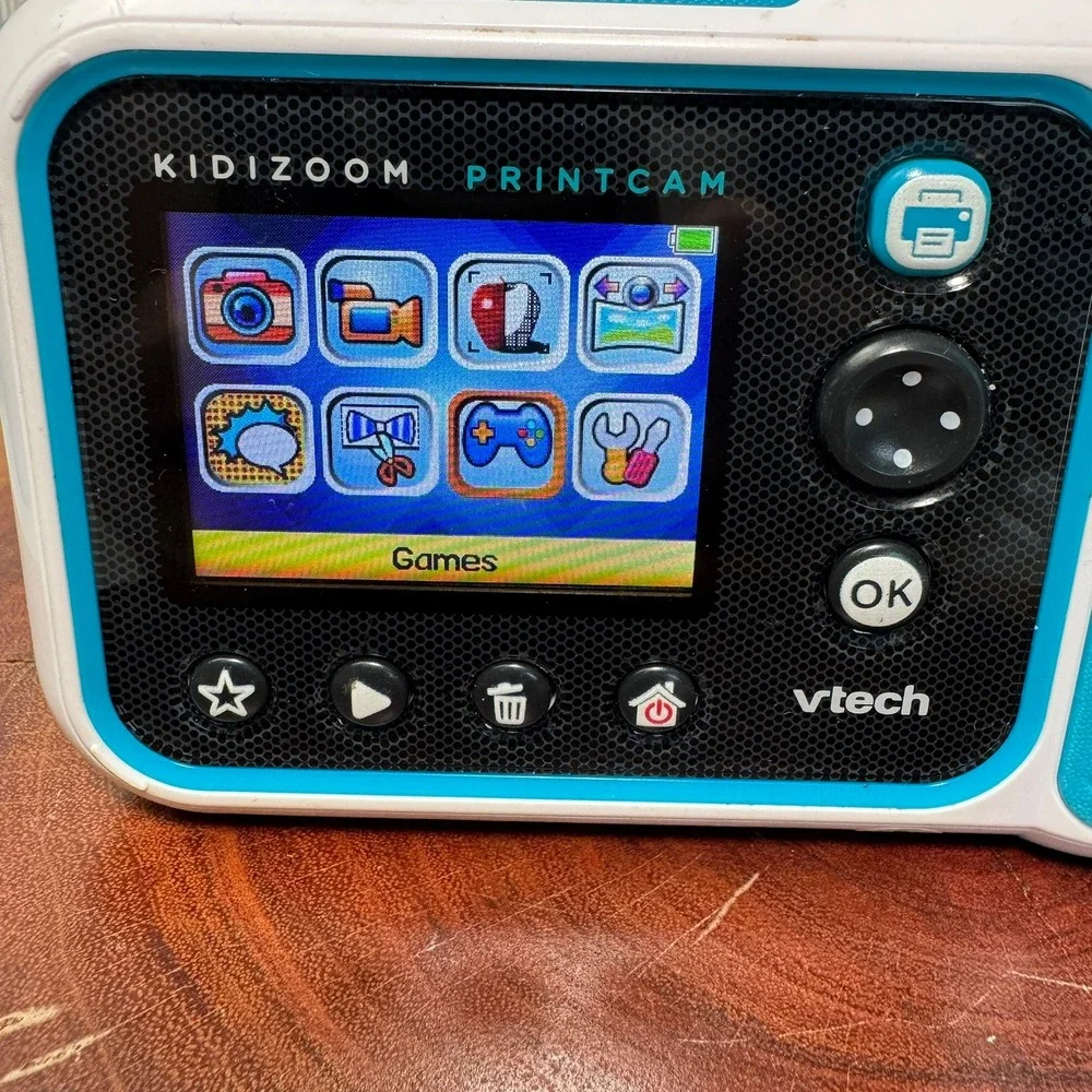 VTech KidiZoom PrintCam Digital Camera and Instant Printer Blue White 5491